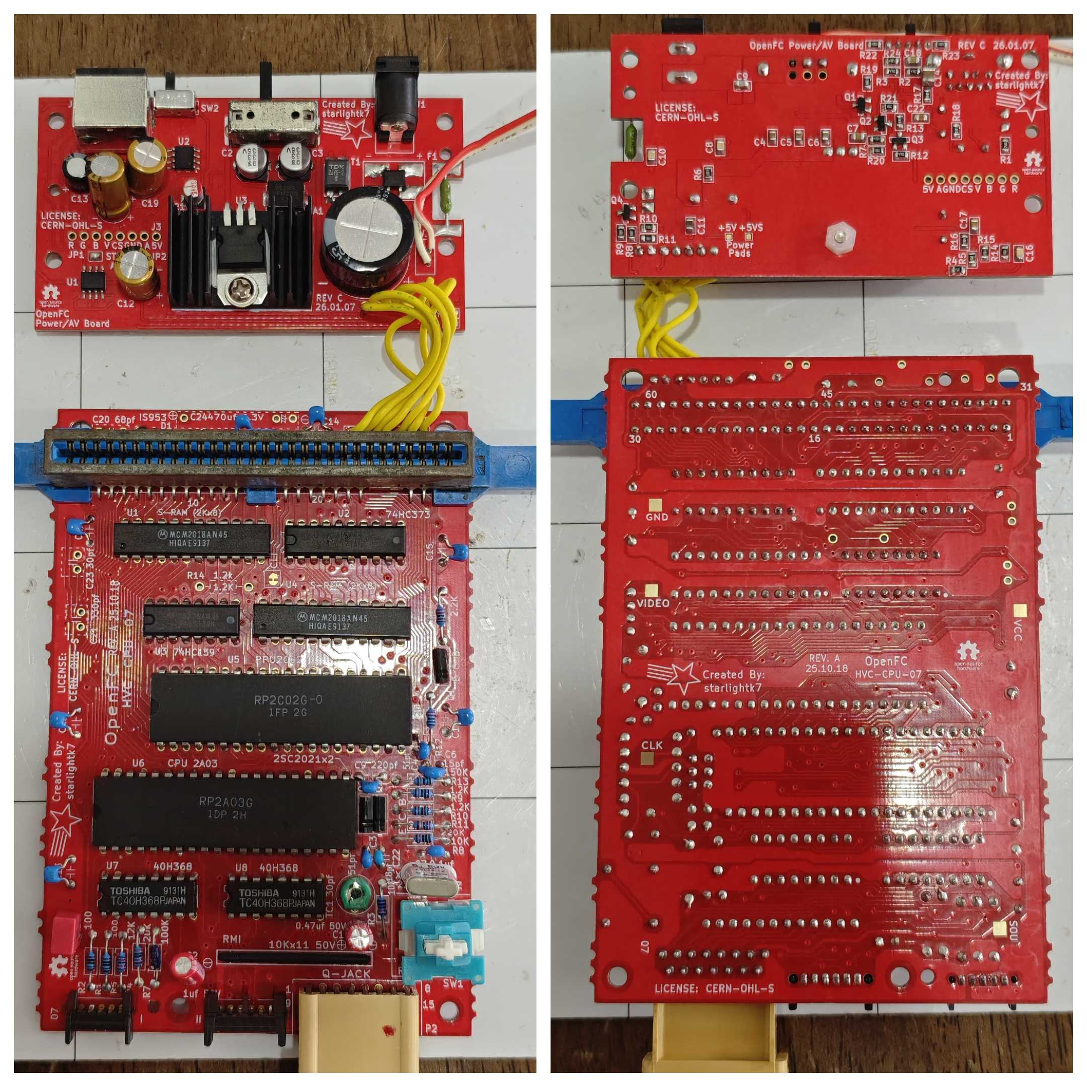 OpenFC HVC-CPU-07 red build by John Fan in a clear case.
