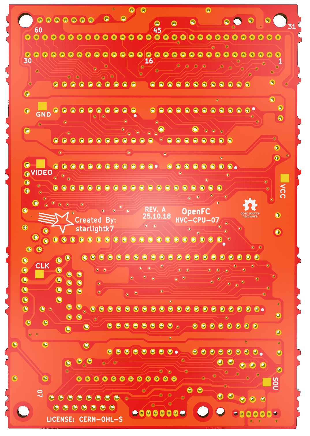 OpenFC HVC-CPU-07 replacement motherboard, back.