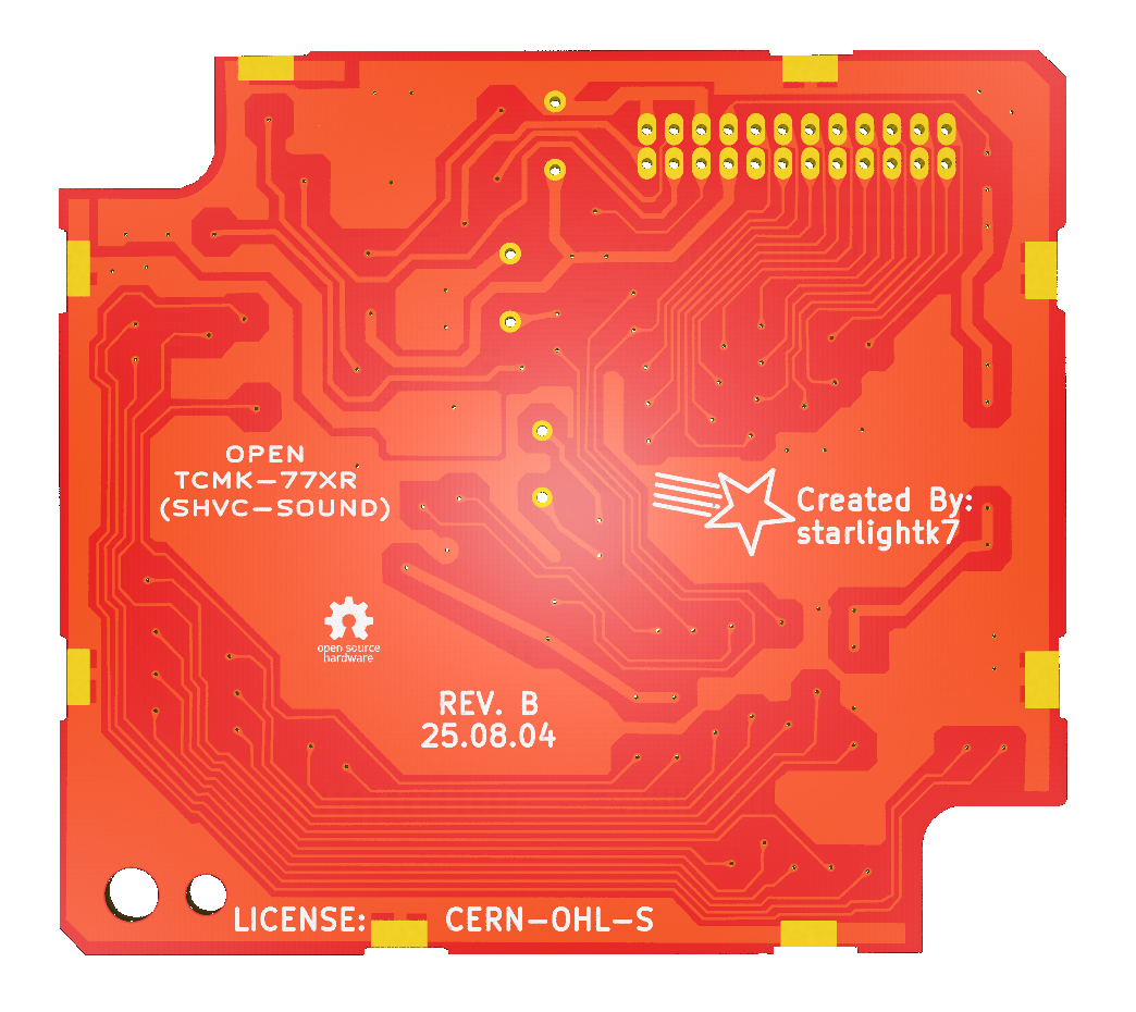 OpenSFC SHVC-SOUND detachable sound module, back.